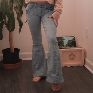 *Thrifted* Fade to Blue Vintage Mega Bell Jeans